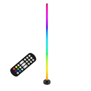 Corner Modern Plastic LED Floor RGB Color Variable USB Charging Remote Control App Control Ambience Tube Rod Standing