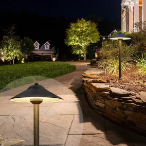 Corrosion Resistant IP65 Waterproof Brass LED Path Lights Low Voltage Outdoor Garden Landscape Lighting ETL Listed