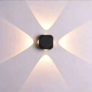 Courtyard Garden Corridor Abs Black Outdoor Lights Wall Mounted Outdoor Wall Lamps Led Lights for Home