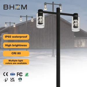 Courtyard Landscape High Pole LED Street Light IP65 Waterproof AC Power Supply 100 265V Aluminum 60W Garden Lights