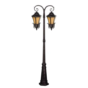 Courtyard Street Double Heads Landscape Lamp Waterproof Villa Garden Outdoor Pole Lights