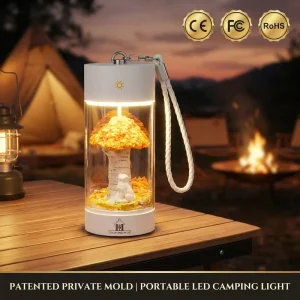 Creative Custom Lamp Portable IP44 LED Outdoor Camping Lantern Nightlights ABS Touch Control Dimmable USB Rechargeable