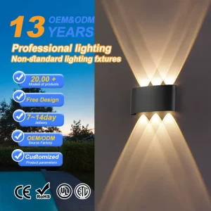 Creative Minimalist LED Wall Washer Light, Aluminum Wall Bracket, 41 Degree Beam Angle, Architectural Club Landscape Lighting