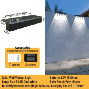 Creative Street Courtyard Decorative Landscape Garden Wall Light Outdoor Solar LED Wall Lamp IP55 Waterproof with Light Sensor