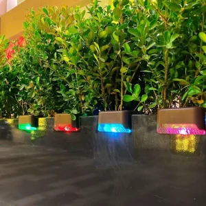 Cross-Border IP65 Waterproof LED Solar Step Lights Outdoor Garden Decorative Wall Layout Railings Stair Lighting