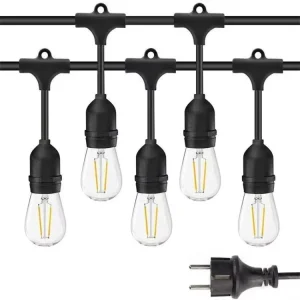 Cross Border S14 US EU Standard Plug In Solar Powered IP65 Crystal Garden Outdoor String Lights