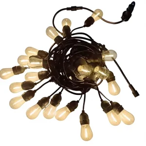 Cross-Border Solar Retro String Lights S14 Outdoor Waterproof IP65 Rated CE Certified Rubber Material 220V Garden Decor