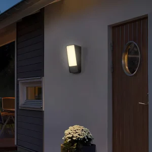 Cross Border Sports Induction Energy Efficient Adjustable Color Temperature Outdoor Waterproof Wall Lamp for Courtyard