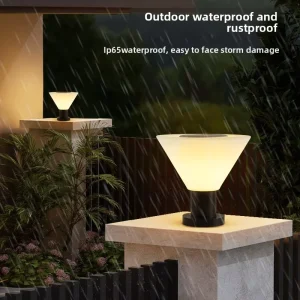 Cross border IP65 Stainless Steel Solar Plug in Wall Mounted Outdoor Waterproof Pillar Light Courtyard Pool Side Landscape Villa