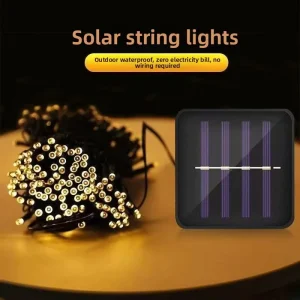 Cross border LED Solar PVC Light String Colorful Waterproof IP44 Rated 36V Dimmable Starry Sky Garden Balcony Courtyard