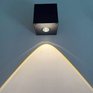 Cube ABS Solar Powered Motion Sensor Wall Mounted Light Waterproof LED Wall Lamp for Garden