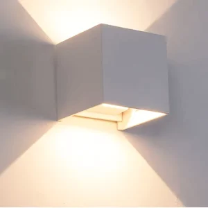 Cube LED Wall Lamp Aluminum Square Wall Sconces Adjustable Waterproof for Gallery Exterior Lighting Fixtures Decoration