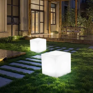 Cube Patio Lights Outdoor LED Solar 16-tone Light Waterproof Lawn Festival Chairs Terrace Villa Garden Decorative Lights