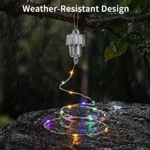Custom 23MM Copper LED Pendant Lights Christmas Balls with Multi Color Fast Slow Flashing Battery Operated Festive Decorations