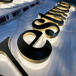 Custom 3D Business Sign Letters Illuminated Backlit LED Channel Aluminum for Office Shop Schools Electronic Sign