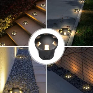 Custom Aluminum 12V 24V Waterproof Outdoor Square Lawn Decorative Underground Lights Well Lighting 3CCT