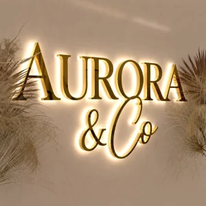 Custom Business Sign Custom Backlit Sign 3D Logo Metal Signs Beauty Salon Sign Led Sign Light up Signs Metal Sign Wall Logo Sign