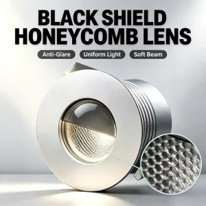 Custom COB Half Moon Honeycomb Lens DC24V 5W Outdoor LED Recessed Inground Underground Light for Tree Lawn Bridge