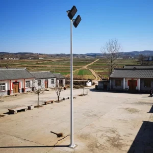 Custom Height Galvanized Iron High Mast LED Light Pole, IP65 Waterproof, 3 m to 12 m, for Community Plazas, Parks, and Stadiums