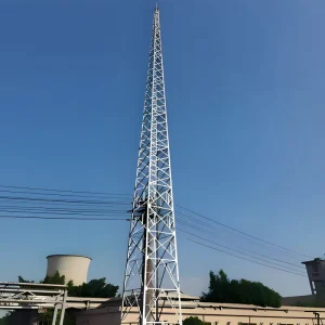 Custom-Height Hot-Dip Galvanized Steel Monopole Lightning Protection Tower Single-Pipe Lightning Rod Mast for Substation