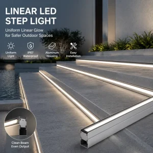 Custom Length Linear LED Inground Light PIR Motion Sensor Automatic ON OFF Recessed Outdoor Wall Stair Steps