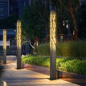 Custom Modern Minimalist LED Garden Light 30W Aluminum Profile Stainless Steel IP65 Waterproof AC 360 Beam Angle Villa