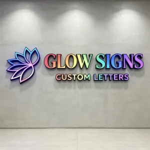 Custom RGB LED 3D Signage Multicolor Sign Outdoor Waterproof Programmable Signs for Business Store Front Signs Acrylic Letters