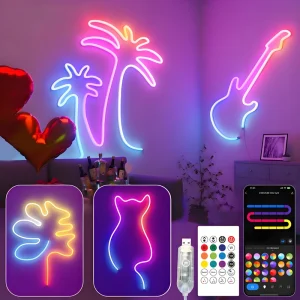 Custom Smart Rope Tubes 5V RGB Flex LED Neon Strip IP65 Rating Decorative Sign Lamp for Interior Outdoor Use