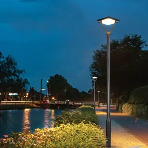 Custom Solar DC Garden Street Light LED 20W 3500K 6000K 3m Split Pole IP65 Remote Control Dimmable CE