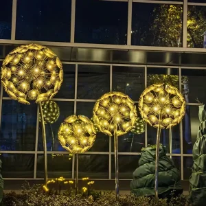 Custom Waterproof IP65 Simulation Dandelion Landscape Motif Lights Outdoor LED Decorative Light