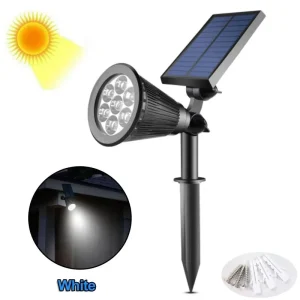 Customizable IP65 Waterproof Solar Security Garden Ground Yard Floor LED Motion Sensor Solar Spotlights Outdoor