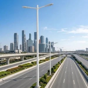 Customizable Octagonal Steel Street Light Poles (6m 30ft) Hot Dip Galvanized Powder Coated 200km/h Wind Resistance