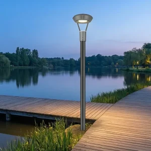 Customizable SLT09 60W AC LED Post Top Light IP66 Toolless Maintenance Aluminum Garden Light