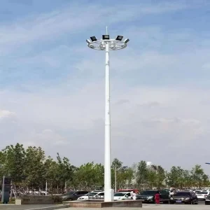 Customized 80ft 100ft 25m 30m Galvanized Stadium Floodlight High Mast Lighting Pole for Square and Park