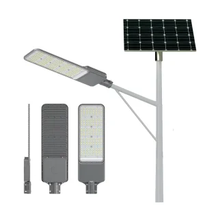 Customized Aluminum Alloy Single Arm Conical Solar Monocrystalline LED Street Light Pole IP66 Road 80W 100W 120W 160W Battery