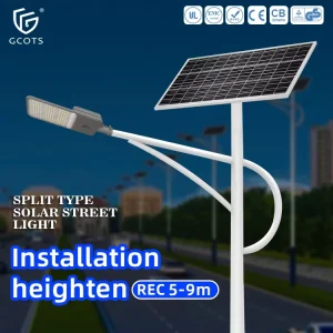 Customized Aluminum IP65 Waterproof High Efficiency LED Solar Street Lights for Roads Parks Farm 6000K 2 Year Warranty