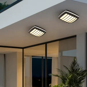 Customized Aluminum and PC Motion Sensor IP54 Outdoor Bulkhead LED Ceiling Wall Light