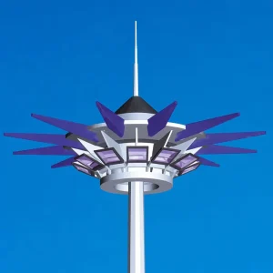 Customized Antique Steel Street Light Hot Dip Galvanized 15M 35M