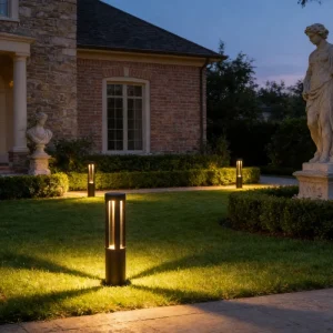 Customized High Pole LED Landscape Courtyard Lamp Waterproof Outdoor Solar Lawn Light for Villa Garden Park IP65