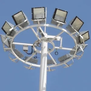 Customized Iron LED IP65 High Mast Lighting Pole 15m 30m Street Light