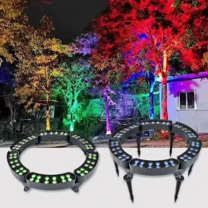 Customized Modern Outdoor Decor Ring Hug Tree Light LED AC220V 110V DC24V IP65 Waterproof Aluminum Garden Spotlight