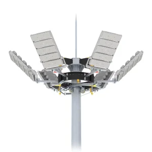 Customized Outdoor 6m 15m Anti Fall High Mast Light Pole Hot Dip Galvanized Finish Durable Waterproof Wide Area