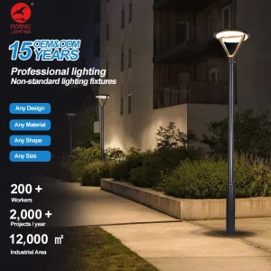 Customized Outdoor Aluminum AC Led Pole Light 2.5m Community Garden Lights Park Landscape Waterproof IP65 Urban Lights