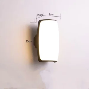 Customized Outdoor RGB Dimmable 12 24V IP65 Waterproof Aluminum & PC Wall Lamp Modern LED Wall Light