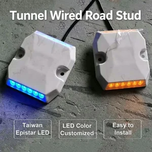 Customized Plastic Wired Cable Tunnel Road Stud Traffic Warning Light