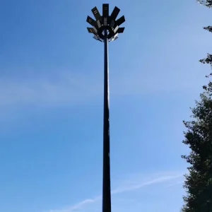 Customized Polygon 15 40M High Mast Lights Hot Dip Galvanized Electric Lifting Mast