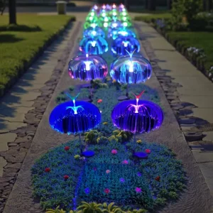 Customized RGB Solar Jellyfish Garden LED Christmas Decorations IP65 Waterproof for Outdoor Landscape Plug-and-Play Lawn Design