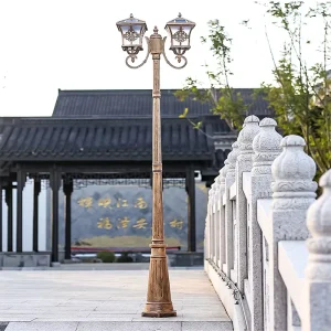 Customized Vintage Outdoor Post Lamp 2m 3m 4m Aluminum Light Pole Garden Pillar Lamp