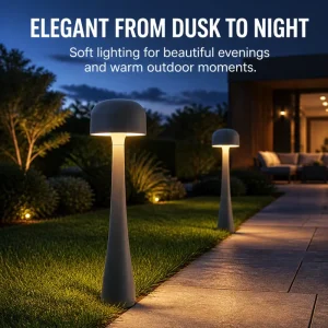 Cute Mushroom Shape Garden Pole Light Timer and Remote Control Options for Children’s Park Mall Entertainment Area