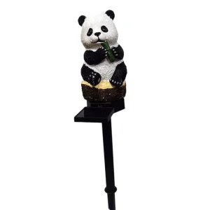 Cute Panda Solar Garden Light Waterproof Resin Animal Stake Lamp Outdoor Lawn Decorative LED Landscape Lighting